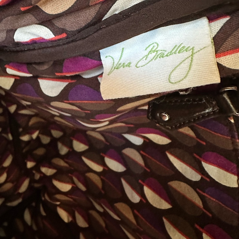 Vera Bradley Backpack Brown Quilted - Picture 6 of 7